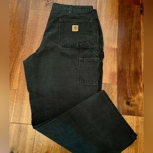 Carhartt Men’s Black Denim Duck carpenter pants 38x30 Preowned like new